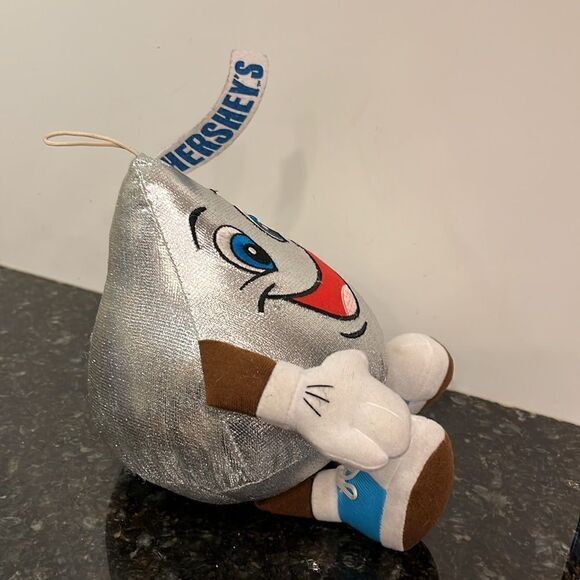 Hershey's Chocolate SILVER HERSHEY KISS CHARACTER 11" Plush STUFFED ANIMAL - Picture 4 of 7